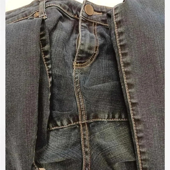 Kut From  The Kloth Skinny Dark Wash Raw Hem Size 12 - Picture 8 of 12